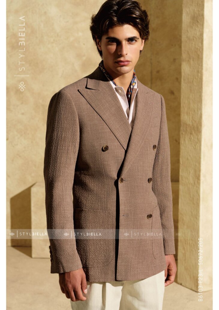 Double Breasted Suit by Stylbiella - Beige