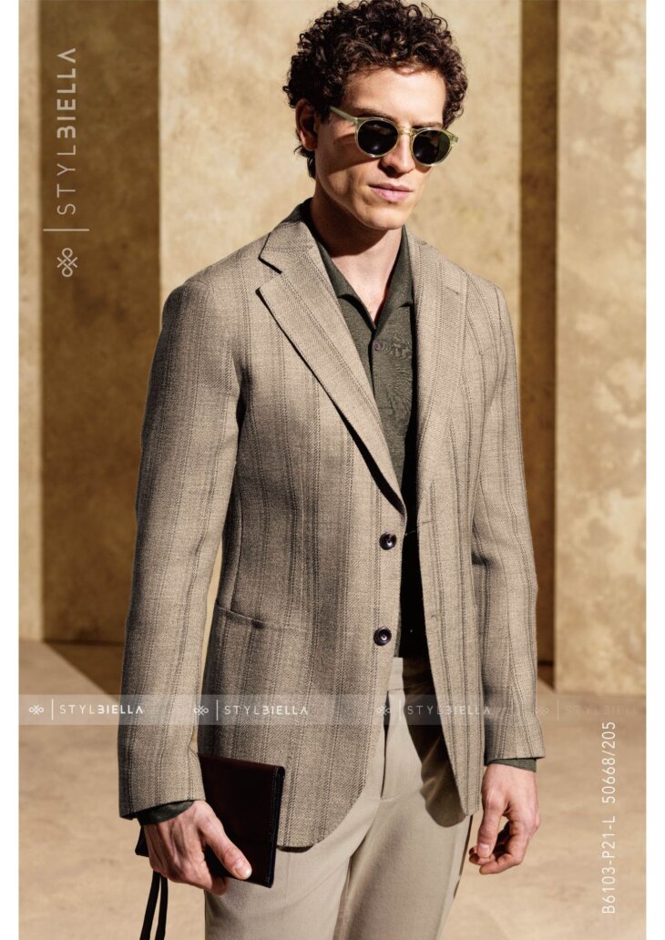 Single Breasted Suit by Stylbiella - Khaki