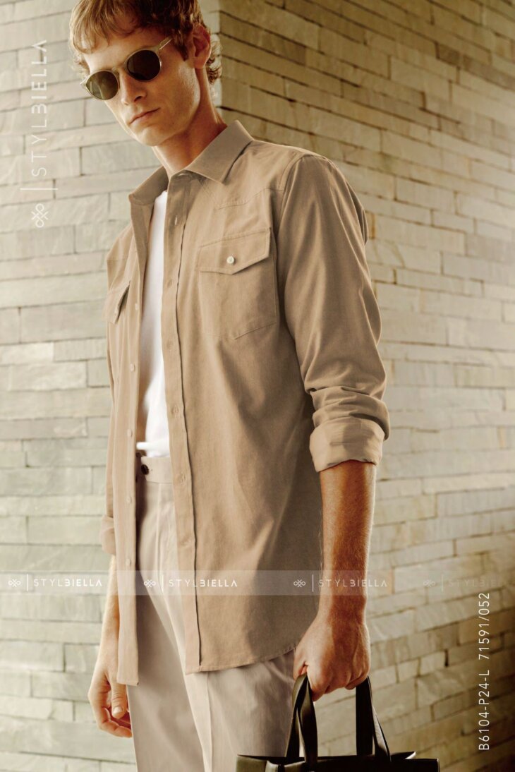 Italian Shirts by Stylbiella - Khaki Brown
